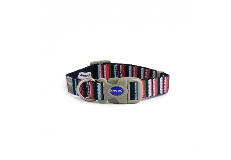 Navy Candy Stripe Made From Collar L