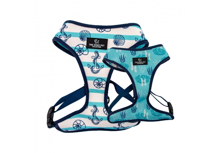 Soho Nautical/ Coral Reversible Harness M