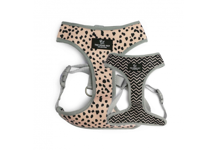Soho Dalmatian/Zigzag Reversible Harness L