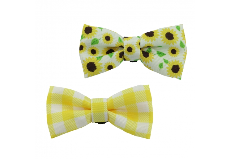 Sunflower/Yellow Check Bow Tie (2 per pack)
