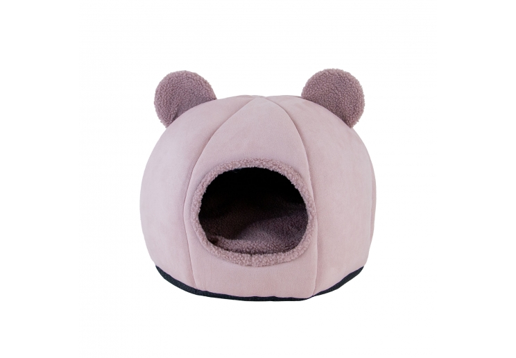 Teddy Bear Ear Cave Bed (Rose)
