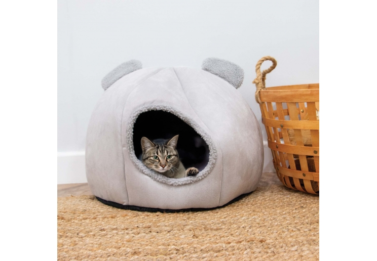 Teddy Bear Ear Cave Bed (Pebble)
