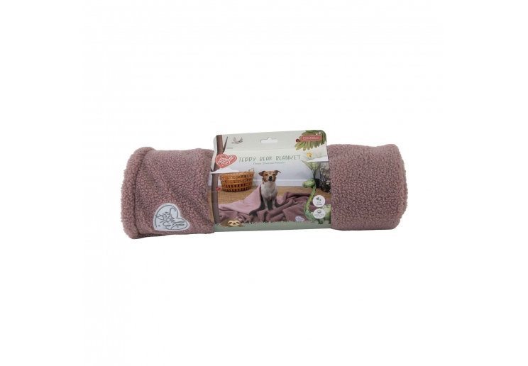 Small Bite Teddy Bear Blanket Rose