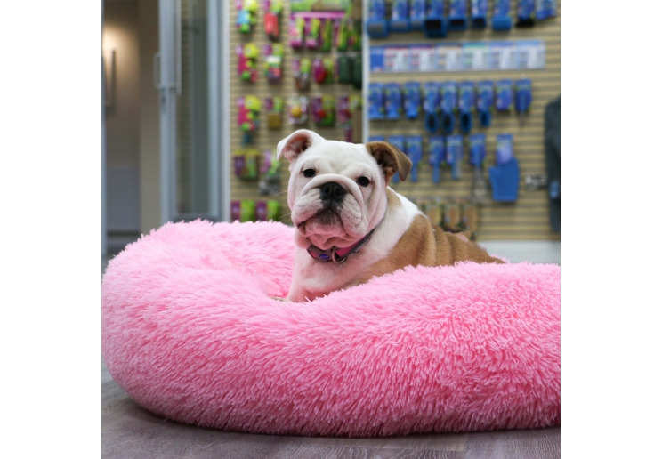 Super Plush Donut Bed 70cm Pink