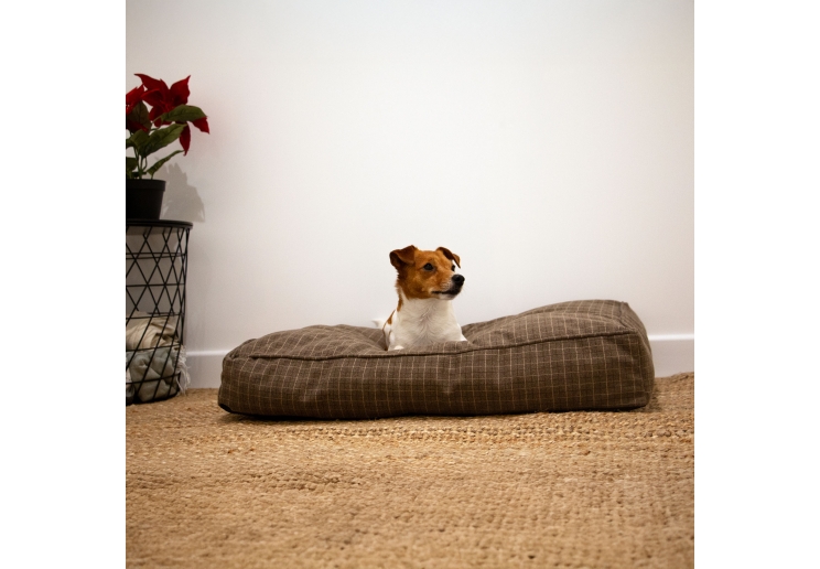 Brown Check Mattress 100 x 70cm
