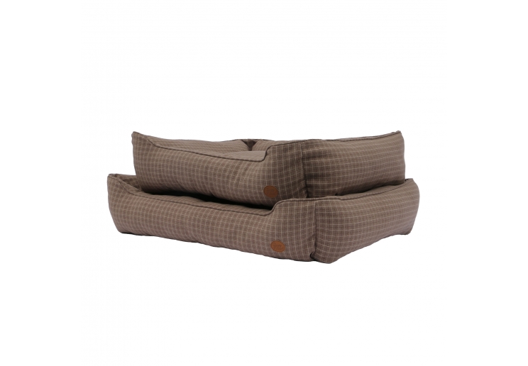 Brown Check Bed XL 84 x 105cm