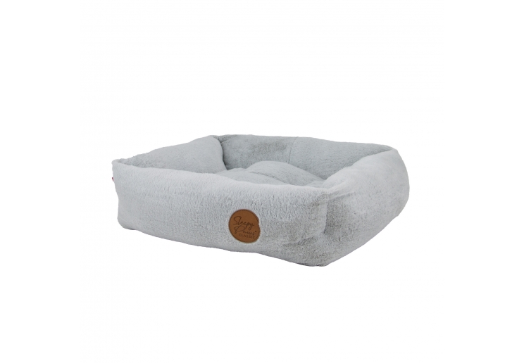 Sleepy Paws Square Bed 70x60cm Light Grey