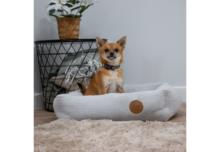 Sleepy Paws Square Bed 70x60cm Light Grey