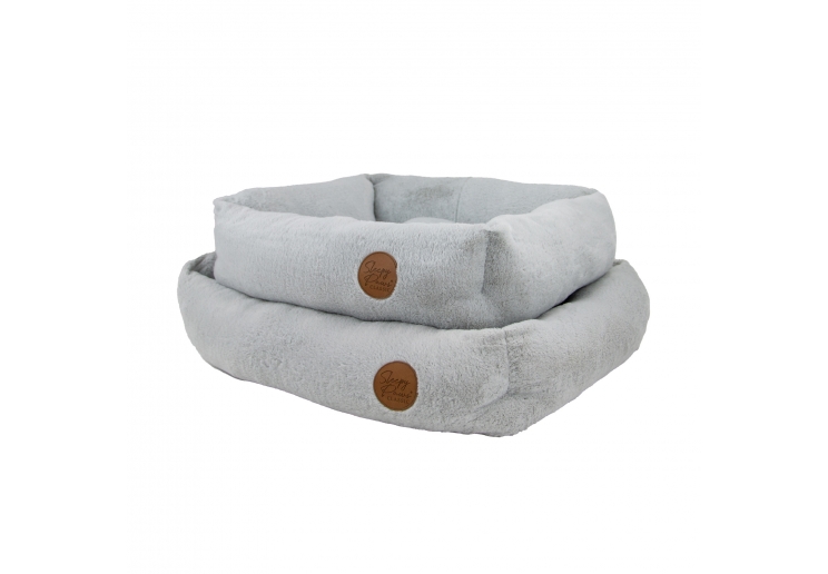 Sleepy Paws Square Bed 70x60cm Light Grey
