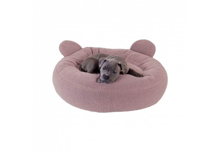 Small Bite Teddy Bear Donut Beds Rose 70cm