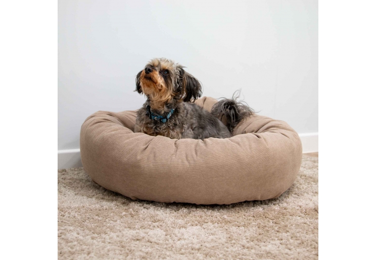 Corduroy Donut Bed (Oat) 70cm