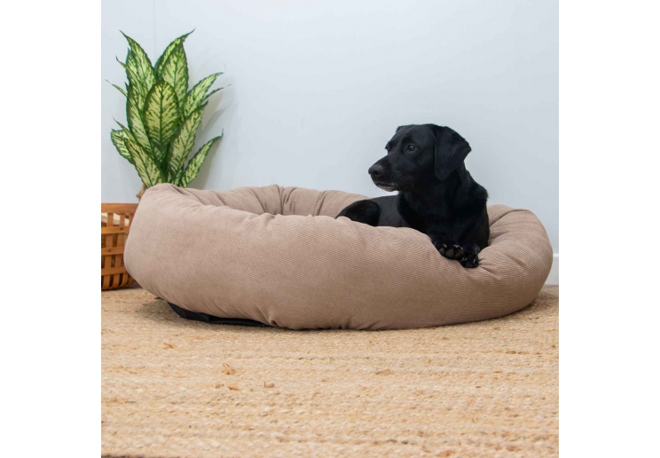 Corduroy Donut Bed (Oat) 70cm