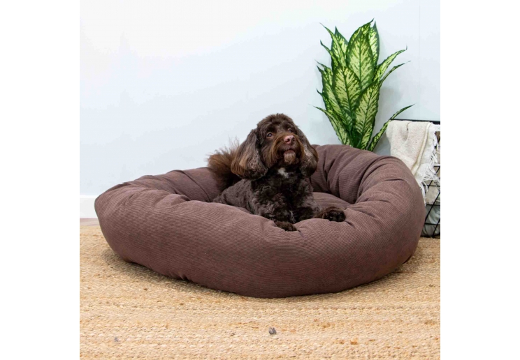 Corduroy Donut Bed (Walnut) 70cm