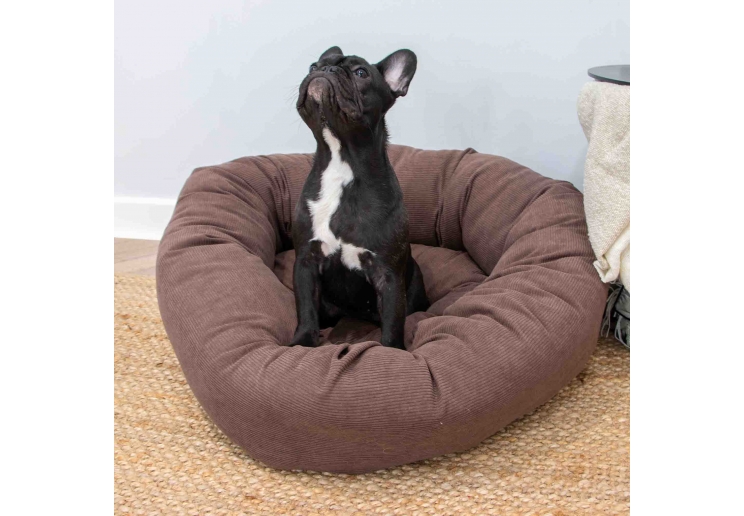 Corduroy Donut Bed (Walnut) 70cm