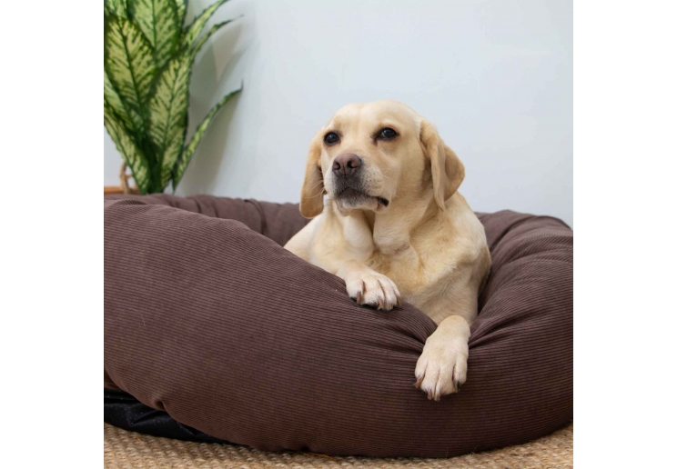 Corduroy Donut Bed (Walnut) 70cm
