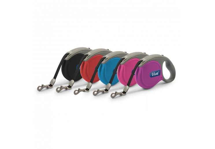 Viva Retractable 5m Lead Red M