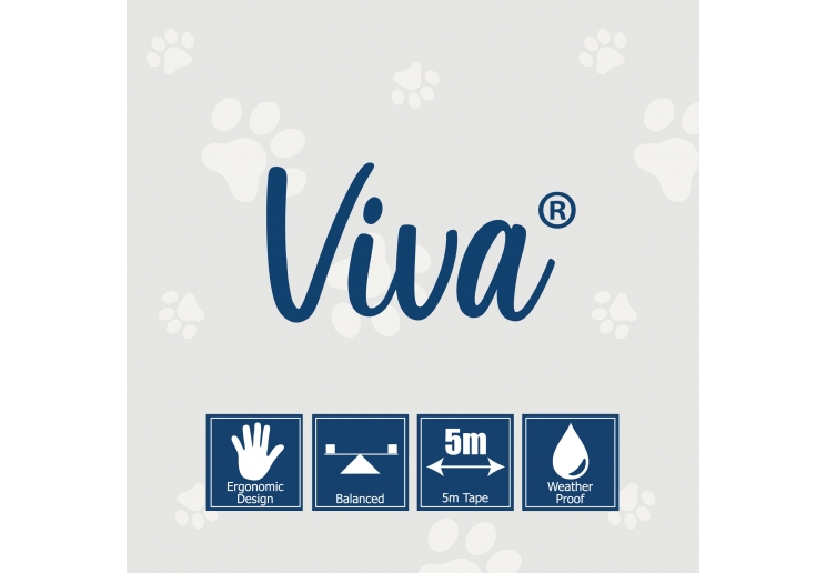 Viva Retractable 5m Lead Blue M