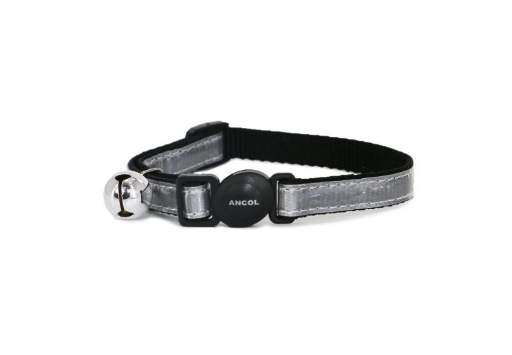 Gloss Refl Safety Cat Collar Silver