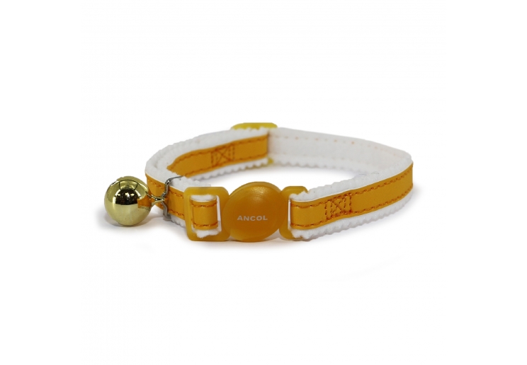 Reflective Safety Buckle Cat Collar Yellow