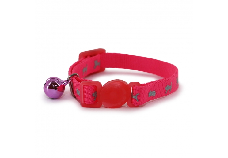 Hi-Vis Safety Kitten Collar Pink