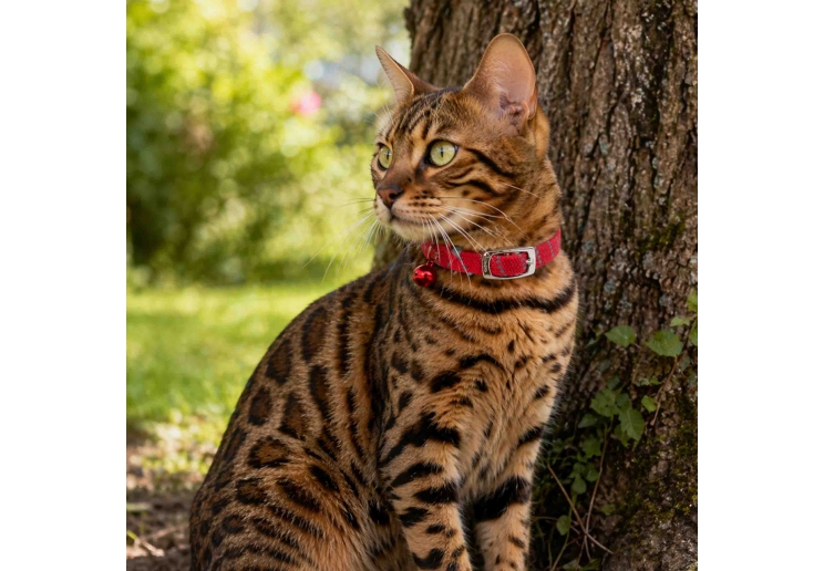 Softweave Refl Elastic Cat Collar Red