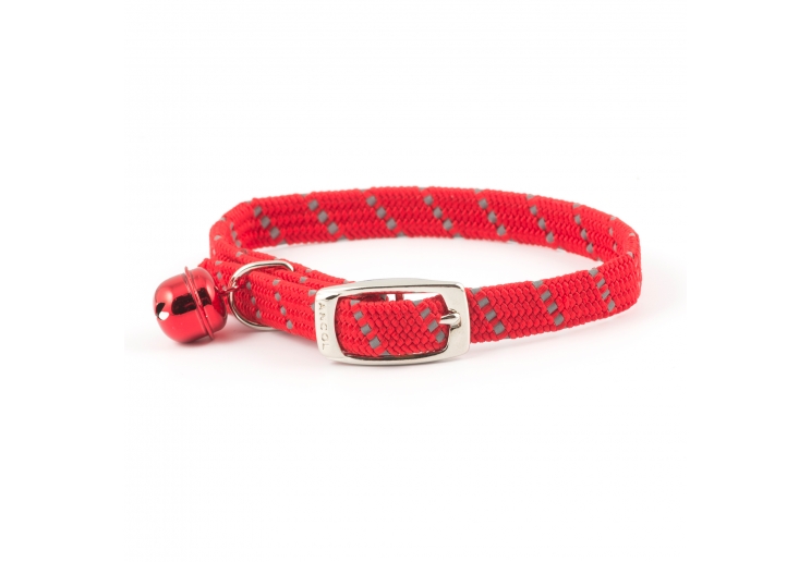 Softweave Refl Elastic Cat Collar Red