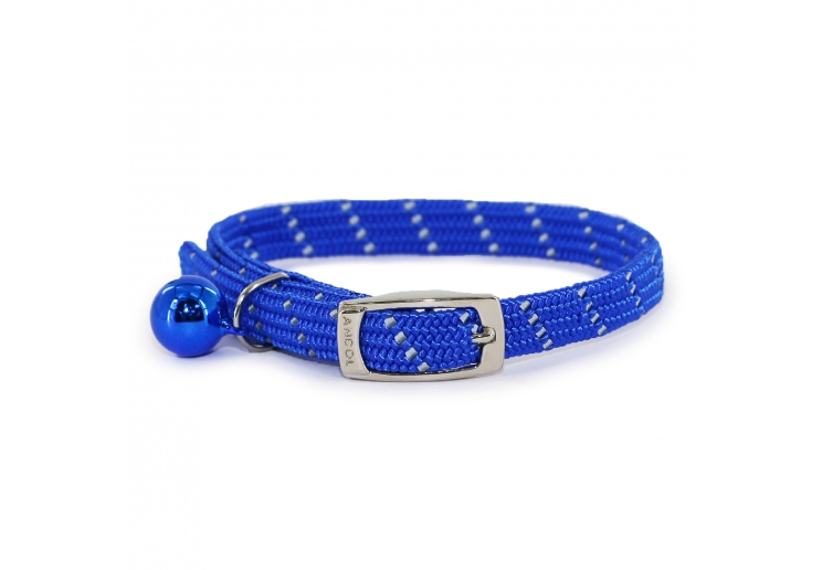 Softweave Refl Elastic Cat Collar Blue