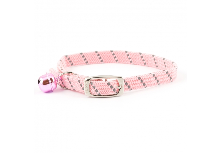 Softweave Refl Elastic Cat Collar Pink