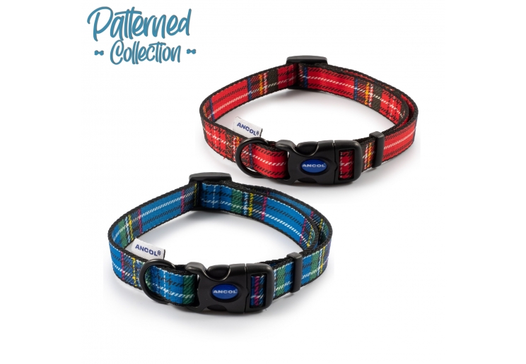 Tartan Collar Red 20-30cm Size 1-2