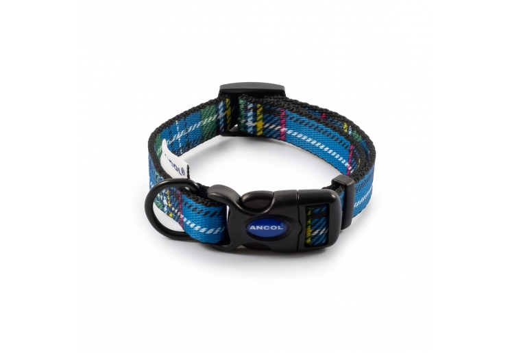 Soho Blue Tartan Collar S 20-30cm