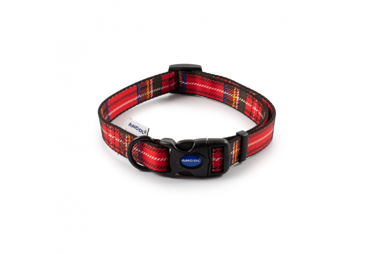 Soho Red Tartan Collar M 30-50cm