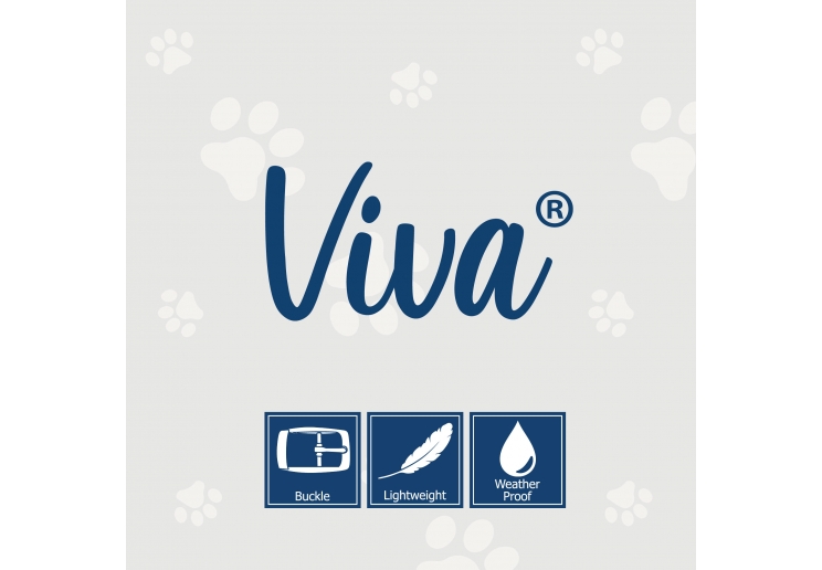 Padded Viva Collar Blue 39-48cm Size 5