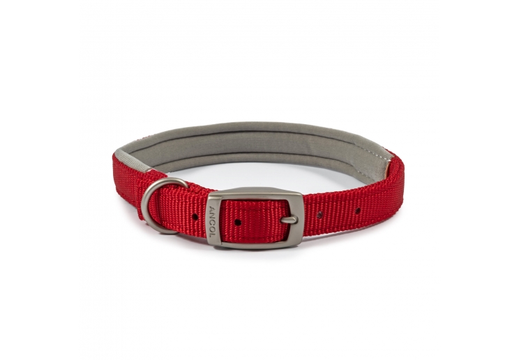Padded Viva Collar Red 50-59cm Size 7