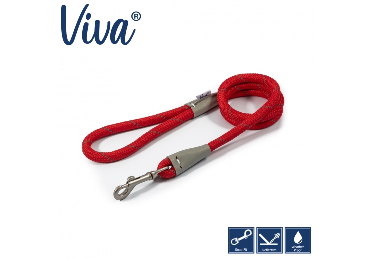 Viva Rope Lead Reflective Red 1.07mx12mm