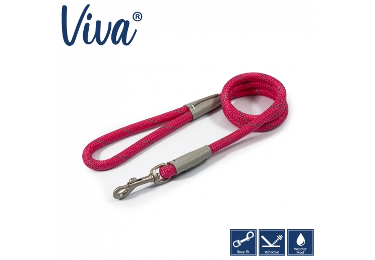 Viva Rope Lead Reflective Pink 1.07mx12mm