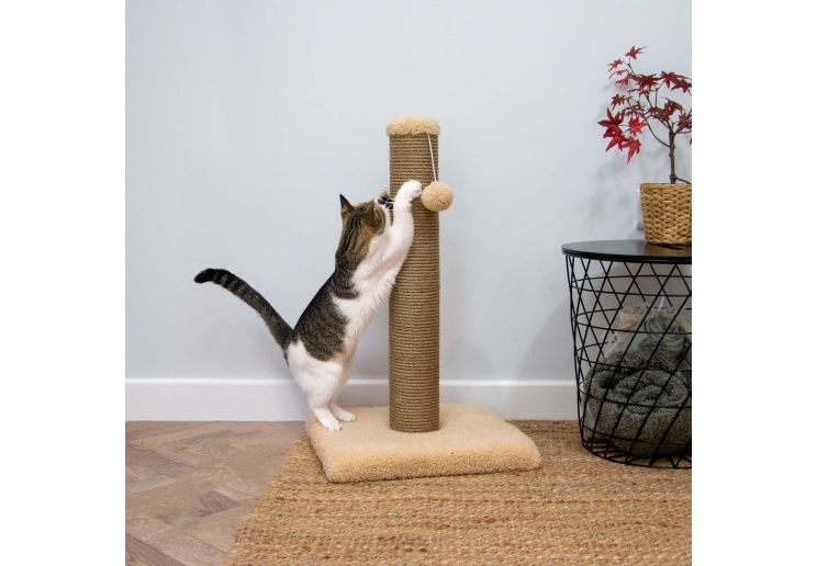 XL 2-part Teddy Fleece Scratch Post (Stone)