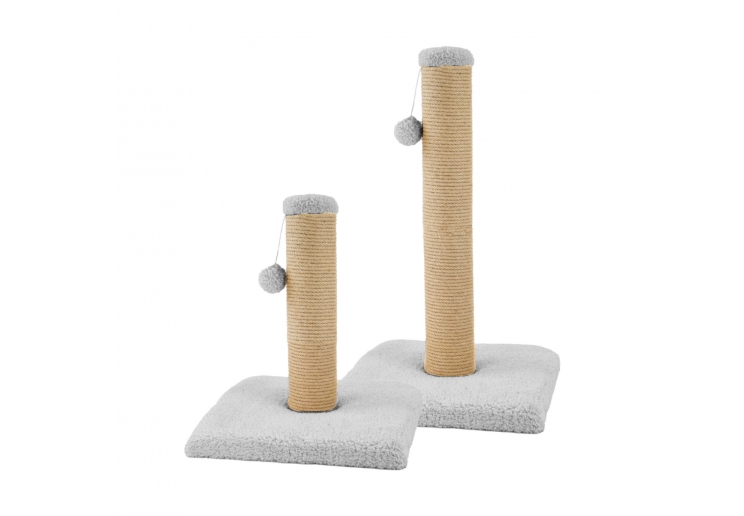 XL 2-part Teddy Fleece Scratch Post (Stone)
