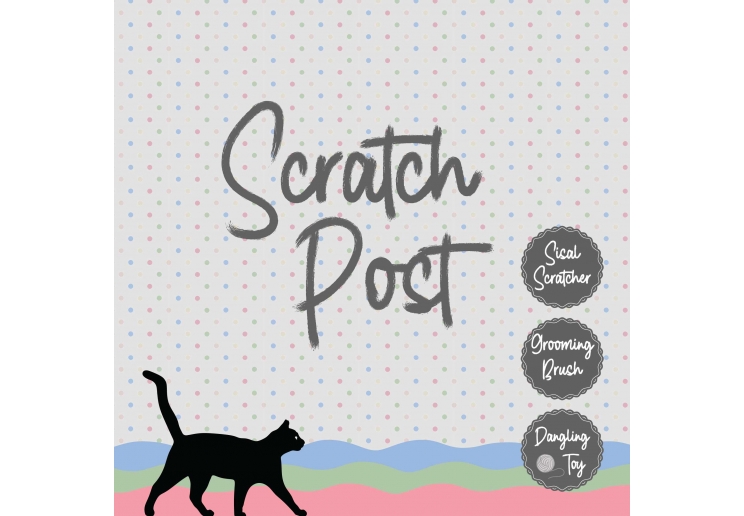 Pompom & Mouse Scratch Post