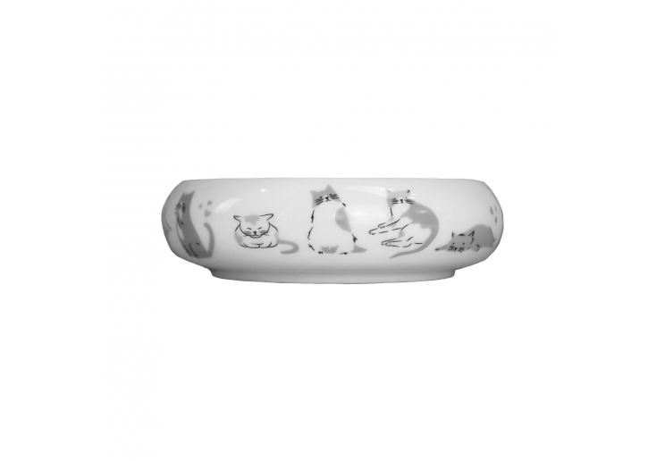 Curved Edge Cat Dish (Patterned)