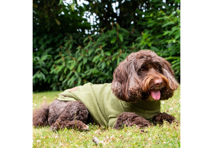 Green Cable Knit Jumper XS