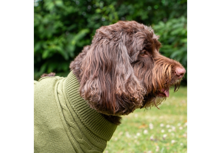 Green Cable Knit Jumper XS