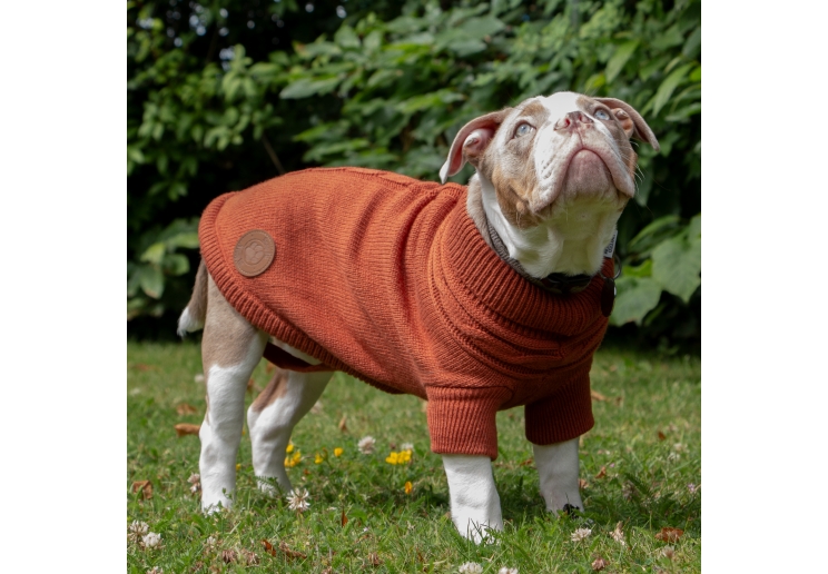 Terracotta Cable Knit Jumper L