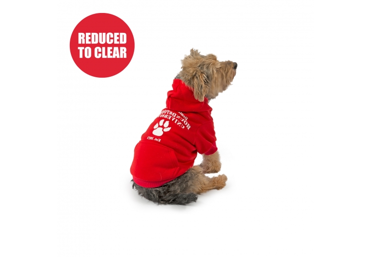 Red Uni Dog Hoodie L