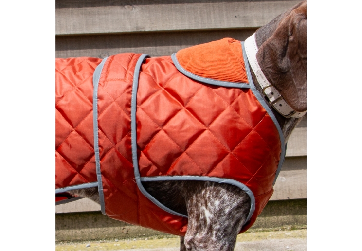 Heritage Terracotta Quilted Coat M