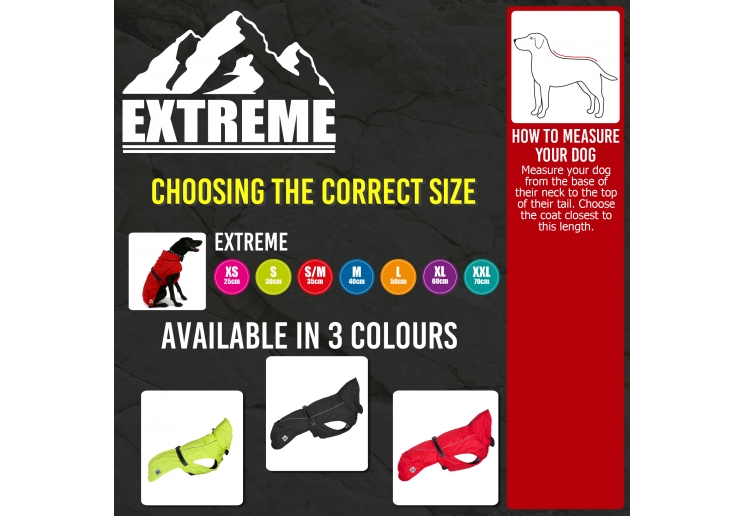 Extreme Blizzard Dog Coat Black 60cm XL